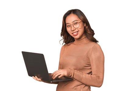 smiling man with smartphone